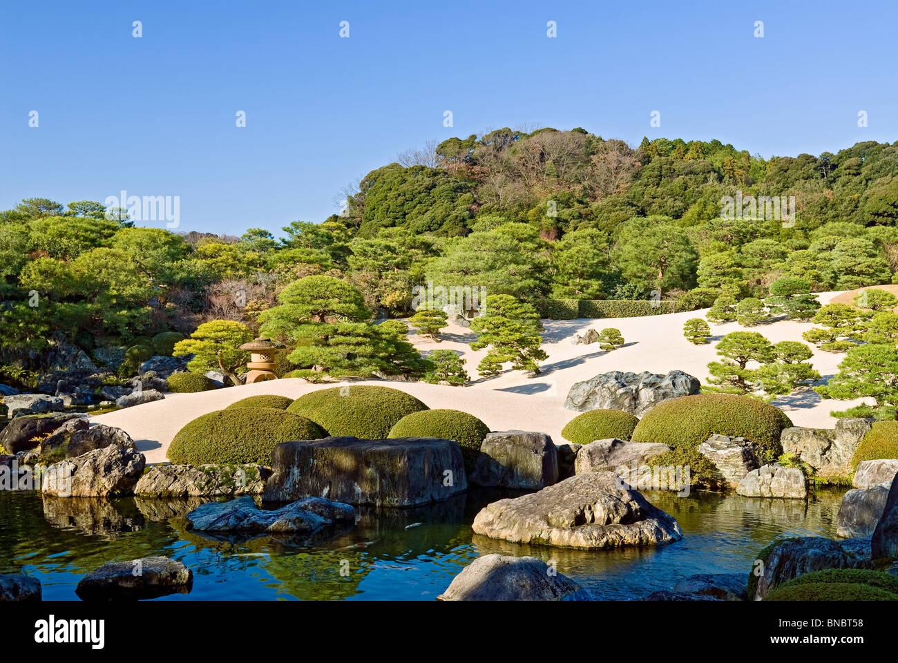 Japanese Garden at Adachi Museum in Shimane Prefecture Japan Stock Photo