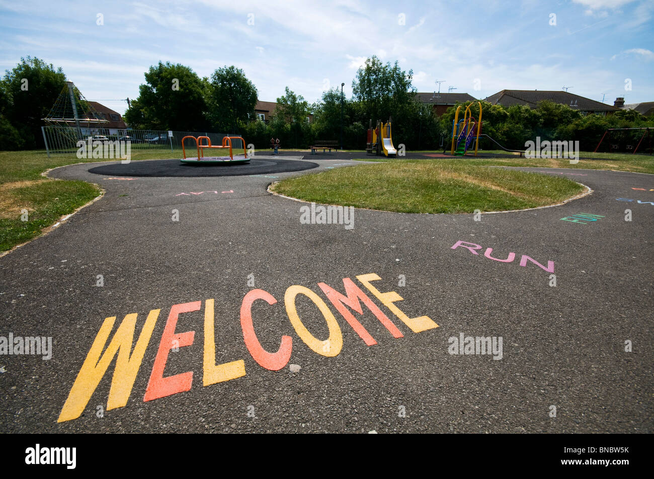Cornwallis Circle playing field whitstable kent england uk Stock Photo