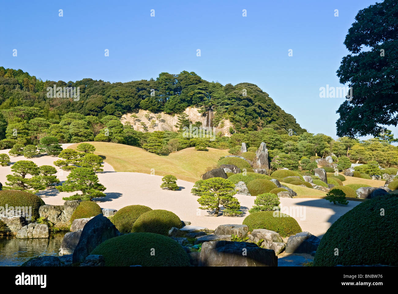 Japanese Garden at Adachi Museum in Shimane Prefecture Japan Stock Photo