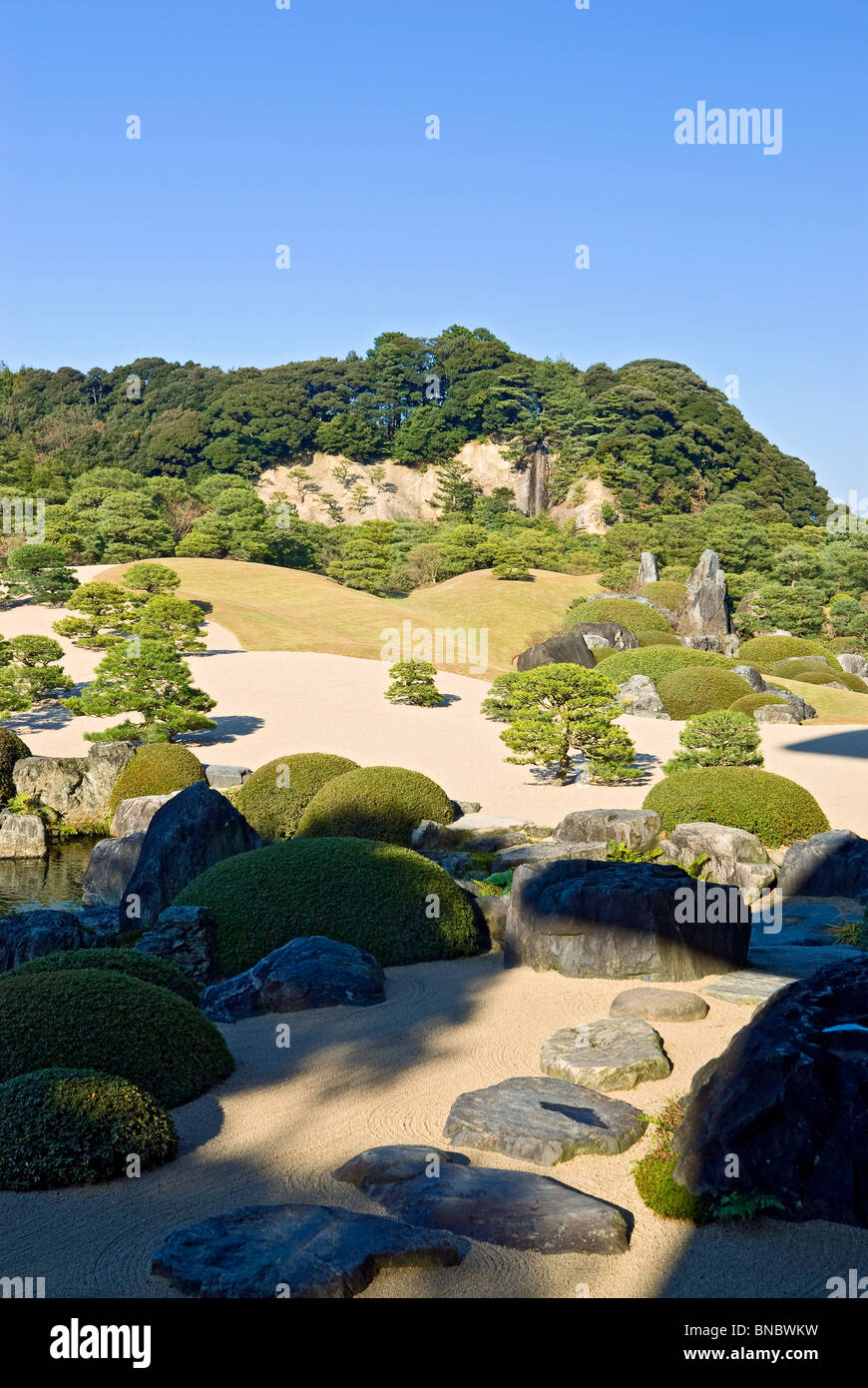 Dry Landscape Japanese Garden Shimane Prefecture Stock Photo
