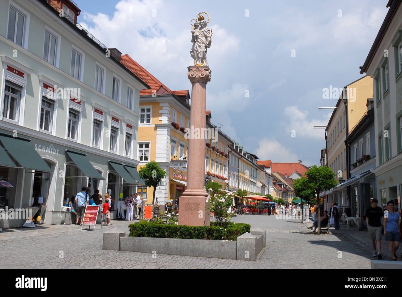 main street of Murnau am Staffelsee, Garmisch-Partenkirchen, Oberbayern, Bavaria, Germany Stock Photo