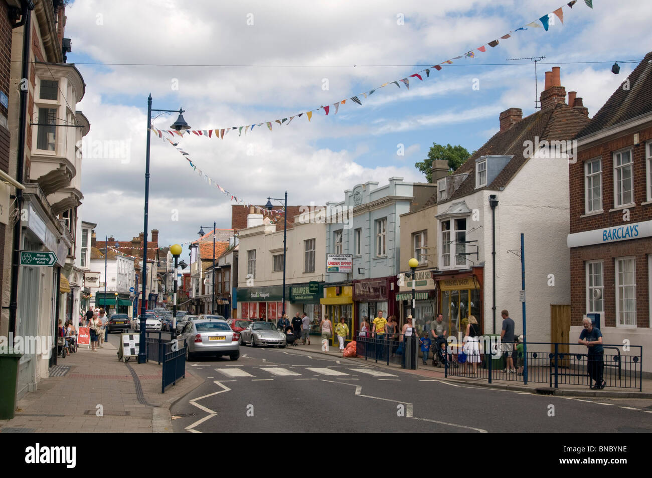 high street whitstable kent england uk Stock Photo Alamy