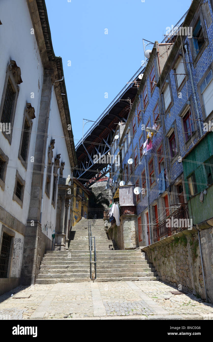 Stairs Going Down Porto Descent Stock Photo 2340111027