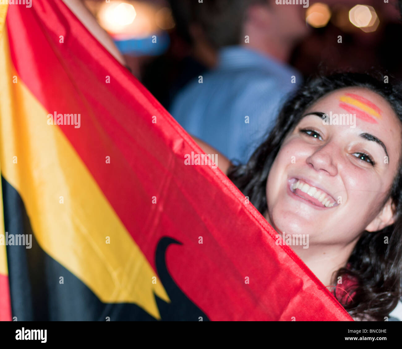 Spanish Celebrations following 2010 World Cup Final Win Stock Photo