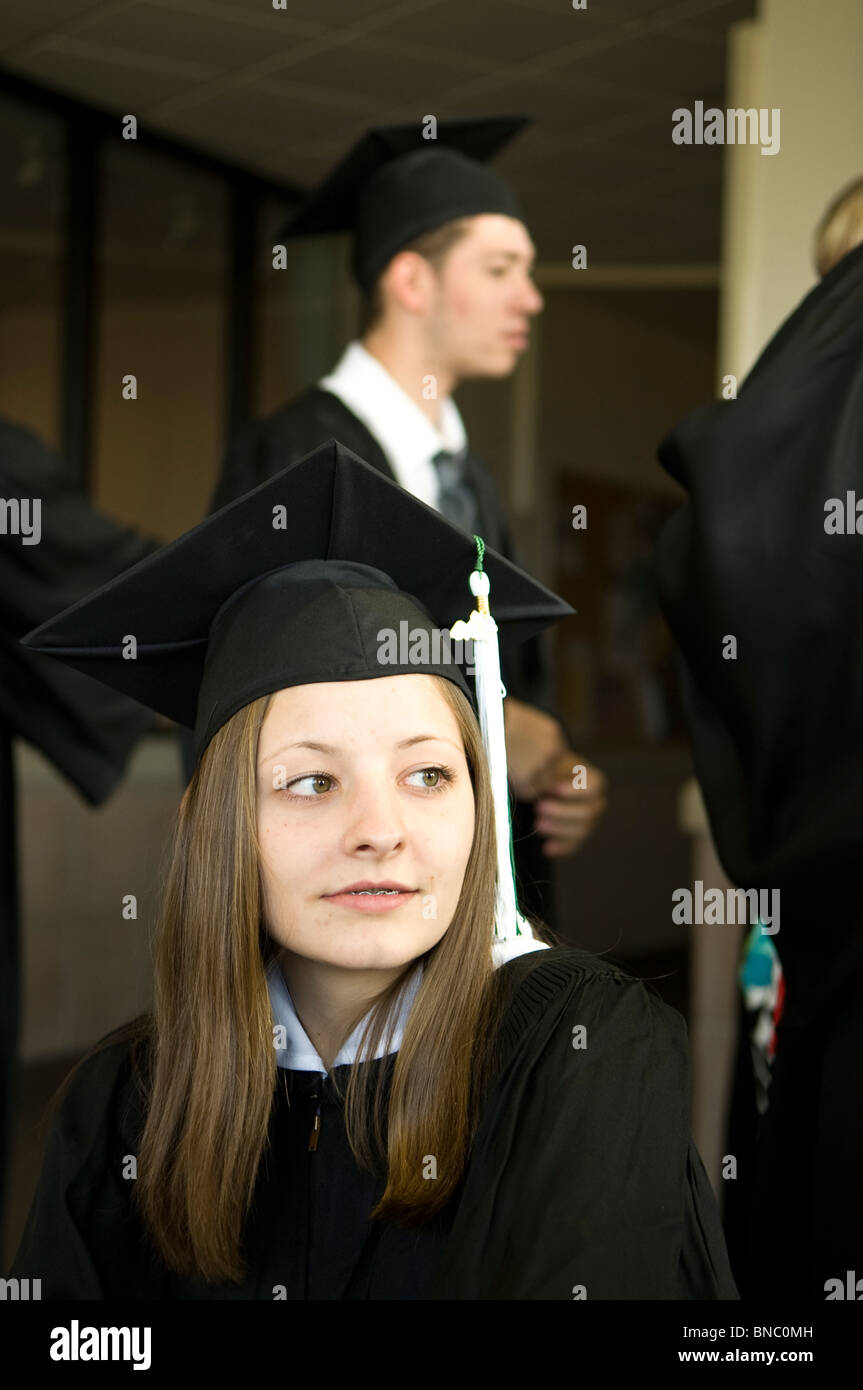 High school senior participates in commencement ceremony for Rapoport