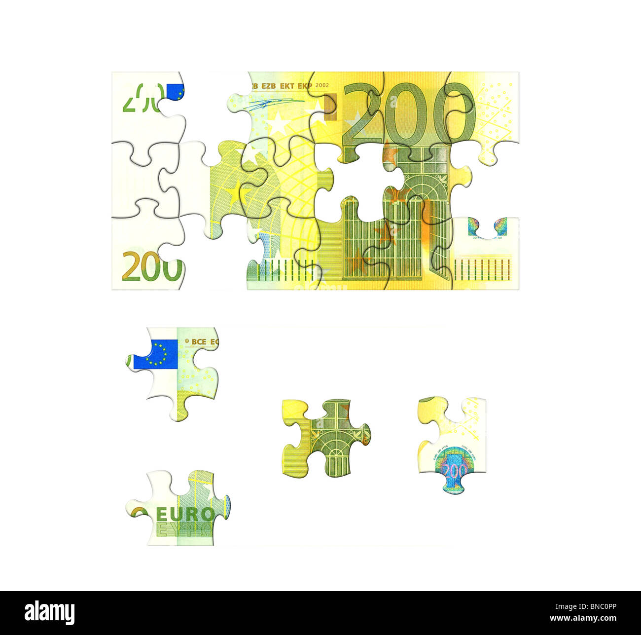 Euro Banknote Puzzle Stock Photo - Alamy