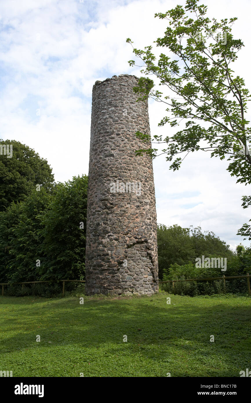 round tower on rams island in lough neagh northern ireland uk Stock