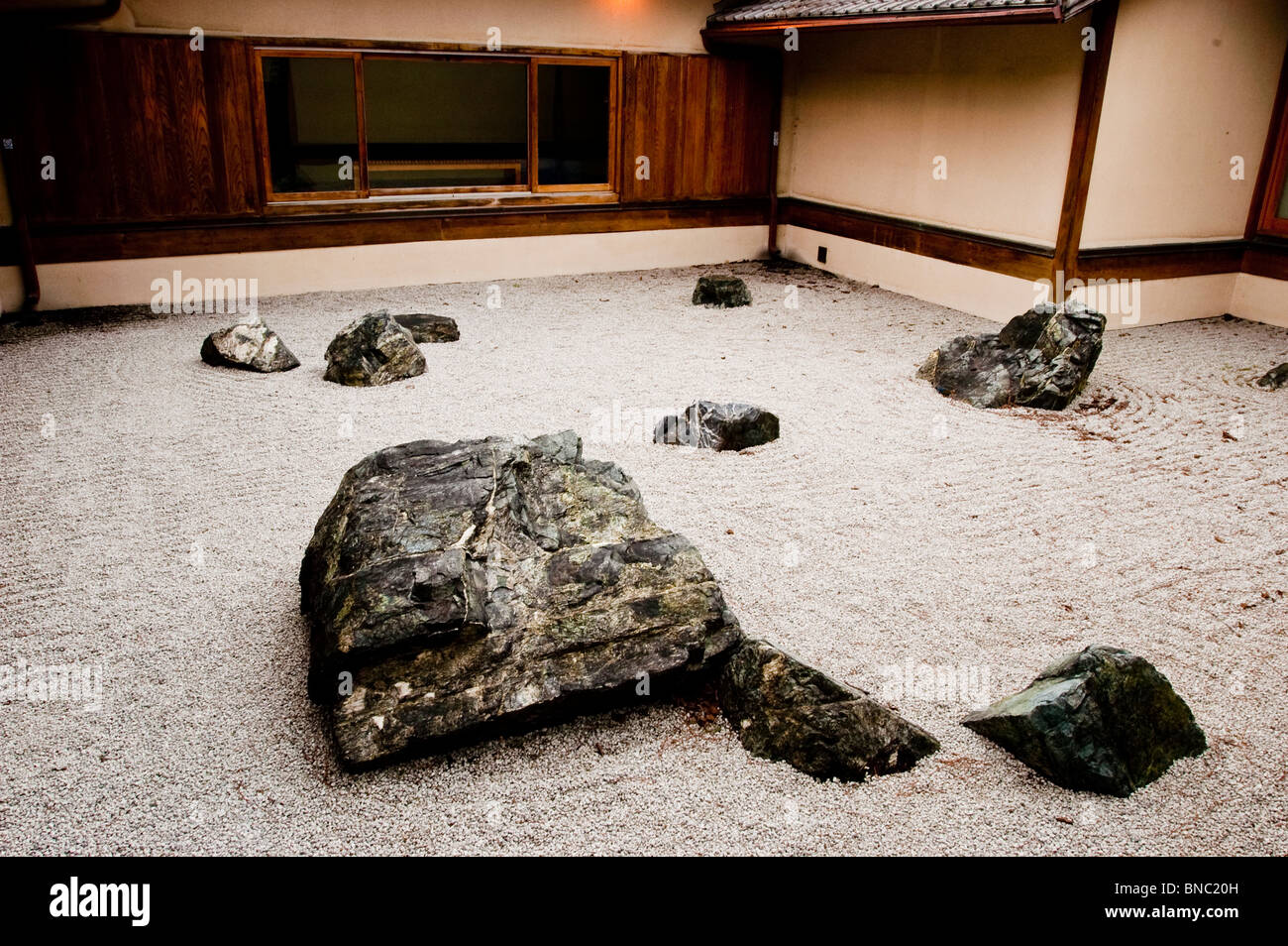 Buddhist Japanese Zen garden in Botanical Garden, Montreal, Canada Stock Photo Alamy