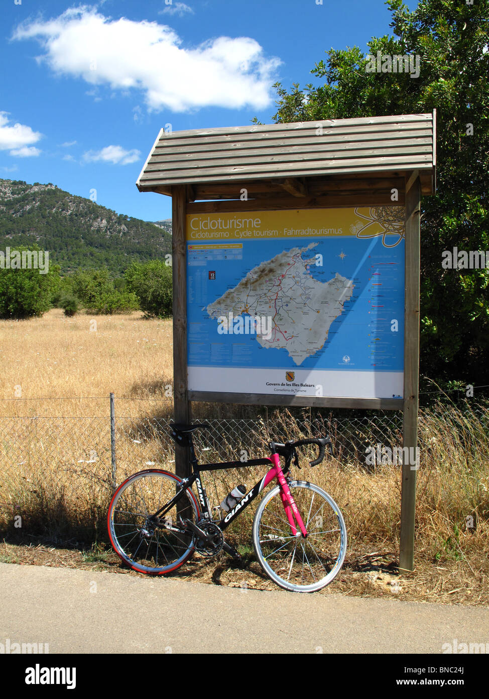 cycling in Majorca Stock Photo