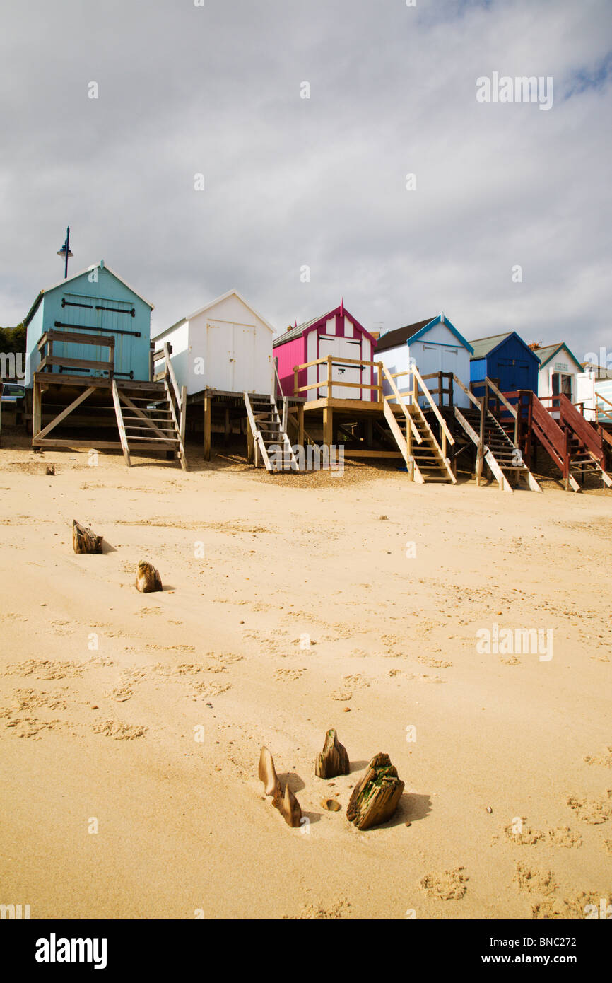 Beach huts in Felixstowe on the Suffolk coast, England Stock Photo Alamy