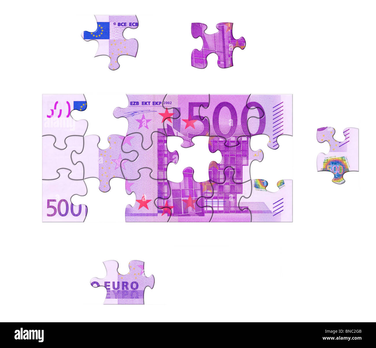 Euro Banknote Puzzle Stock Photo - Alamy