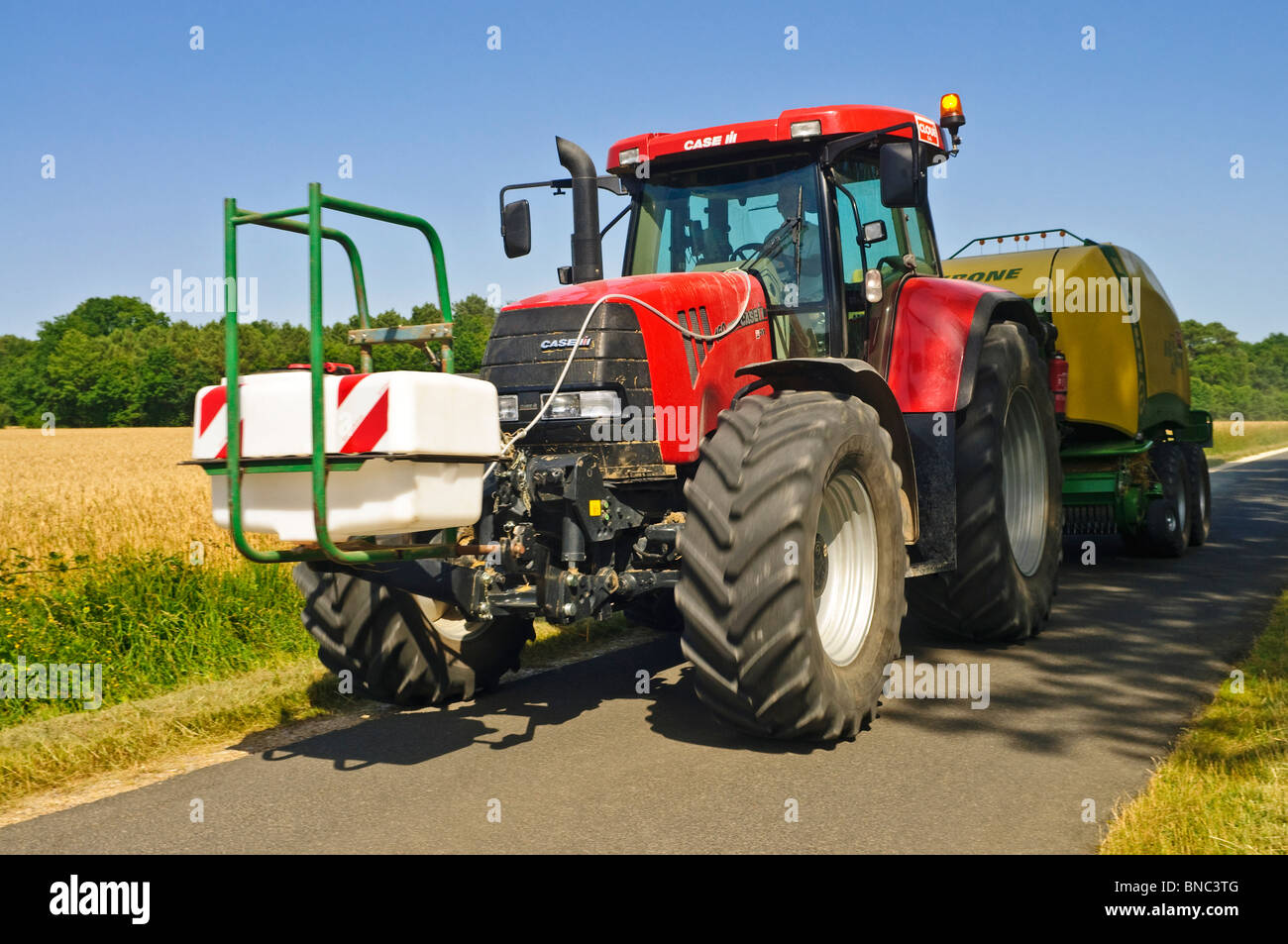Case III 160 tractor on narrow country road France Stock Photo Alamy