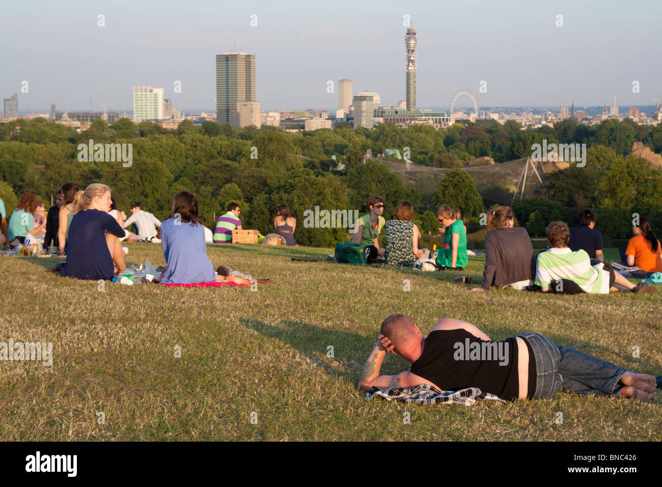 Summer Evening - Primrose Hill - Camden - London Stock Photo