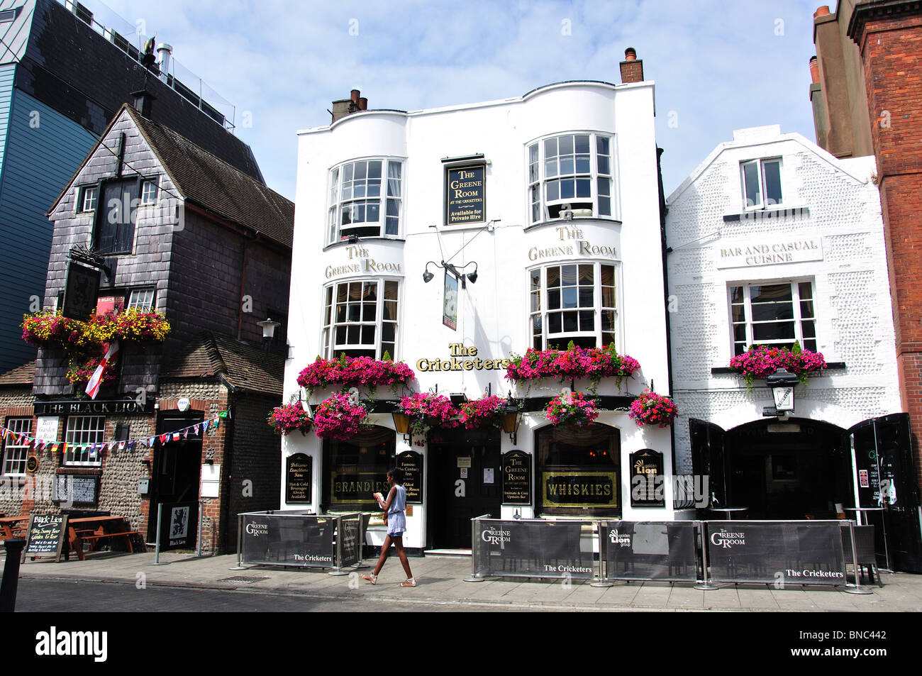 The Cricketers and Black Lions Pubs, Black Lion Street, Brighton, East Sussex, England, United Kingdom Stock Photo