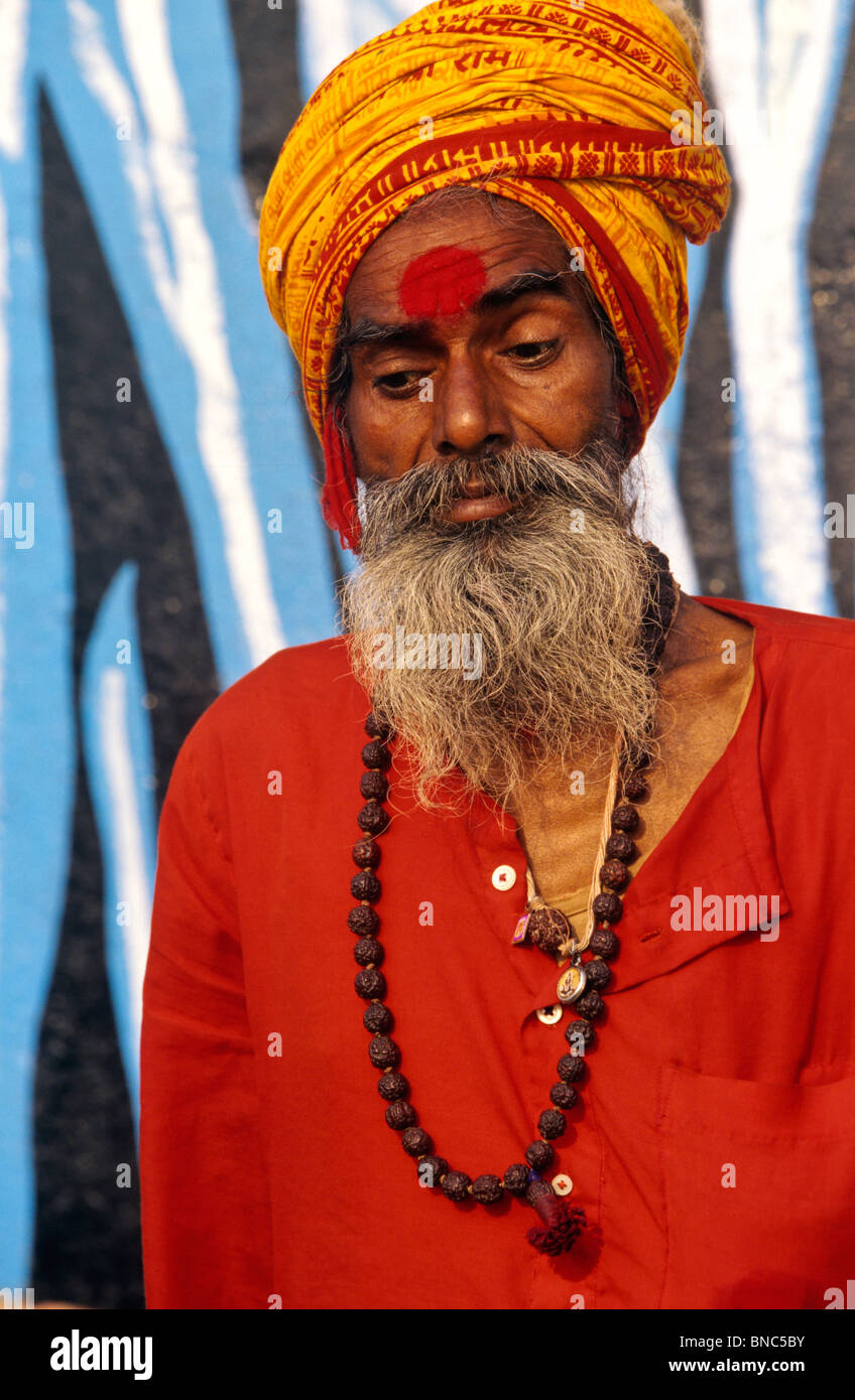 Hindu holy men whose practice differ have one commonality  the longing for union with the divine Varanasi India Stock Photo