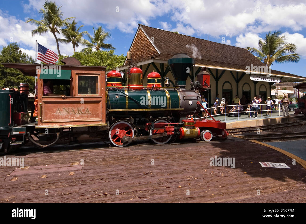 Elk284-4286  Hawaii, Maui, Sugar Cane Train, Lahaina-Kaanapali & Pacific Railroad Stock Photo