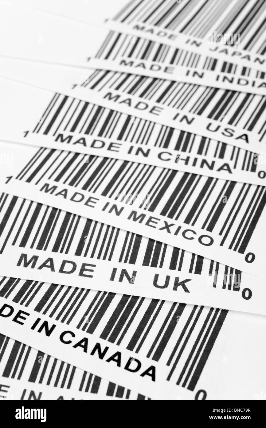 barcode, trade war, business concept Stock Photo