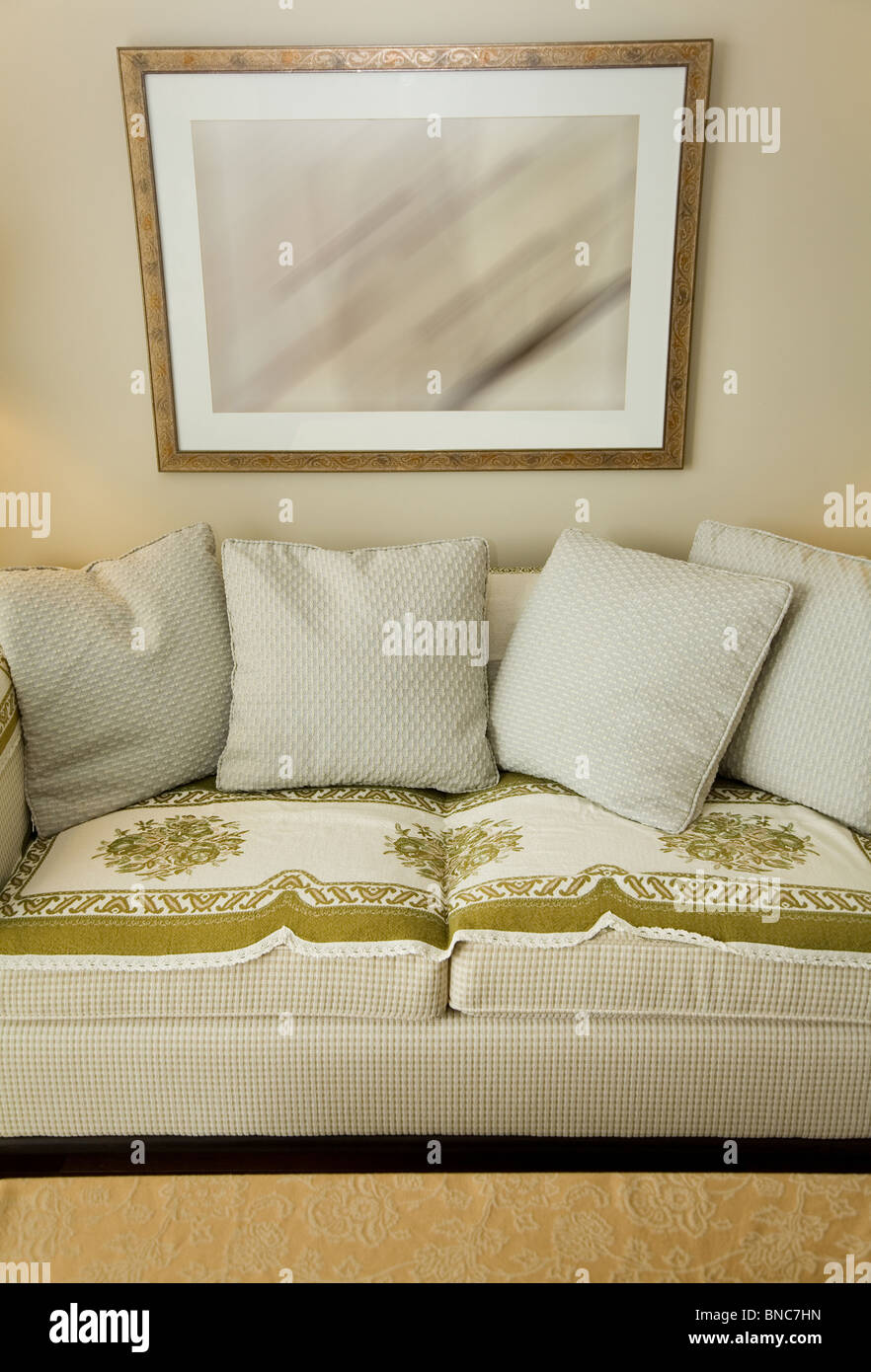 sofa close up shot, home interior Stock Photo Alamy
