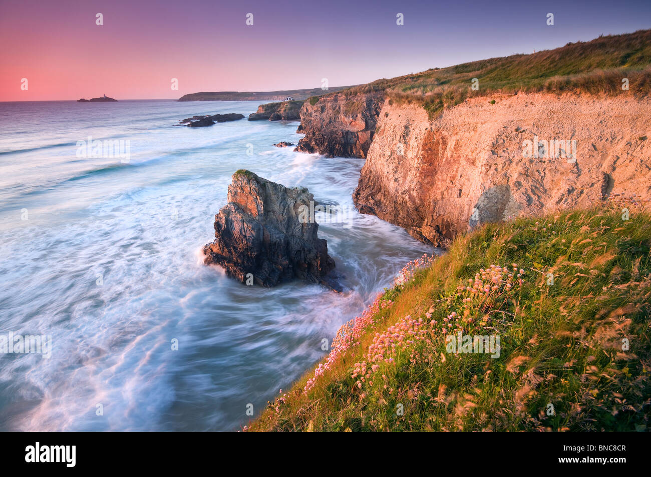 Gwithian Beach Sunset Stock Photo Alamy
