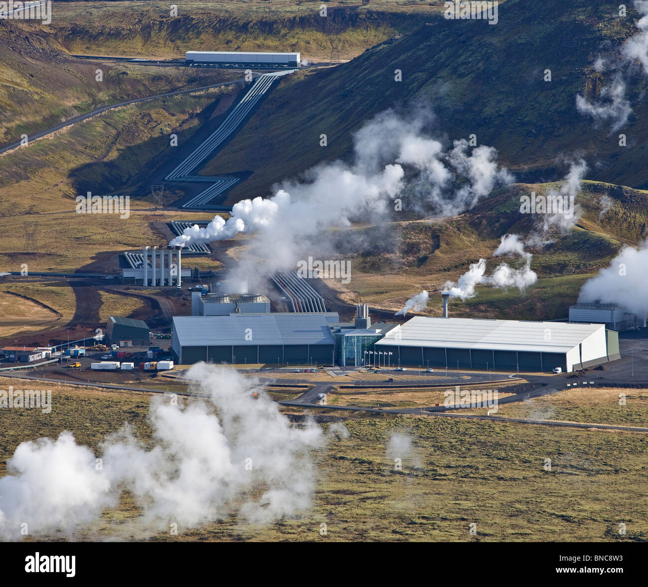 Hellisheidi Geothermal Power Plant, Iceland Stock Photo