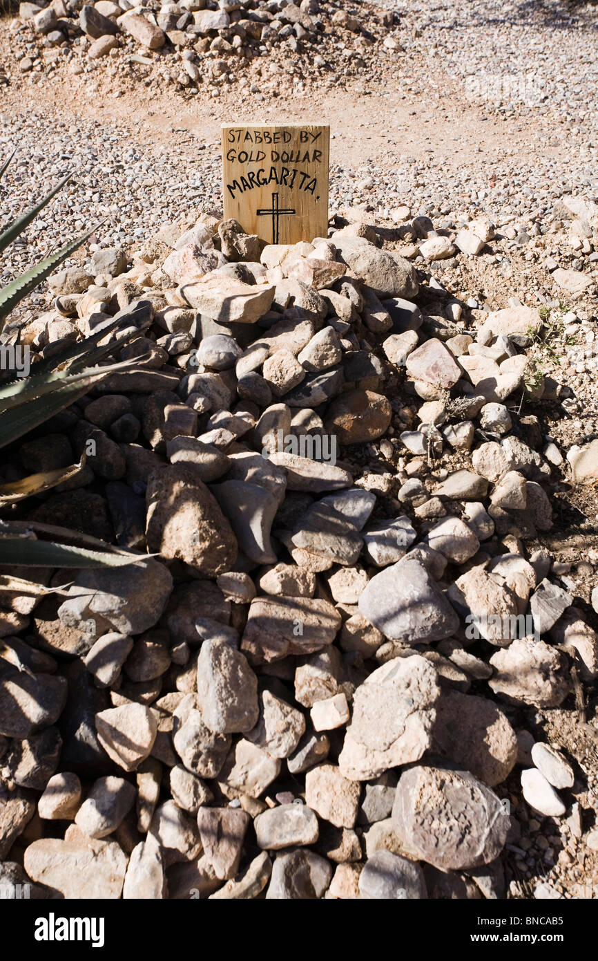 Grave of Margarita at Boothill Graveyard, Tombstone, Arizona Stock