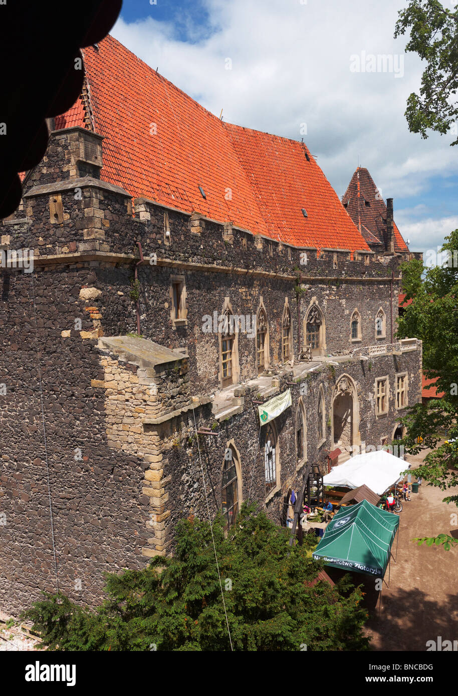 Grodziec - Medieval castle ruins, Silesia, Poland Stock Photo