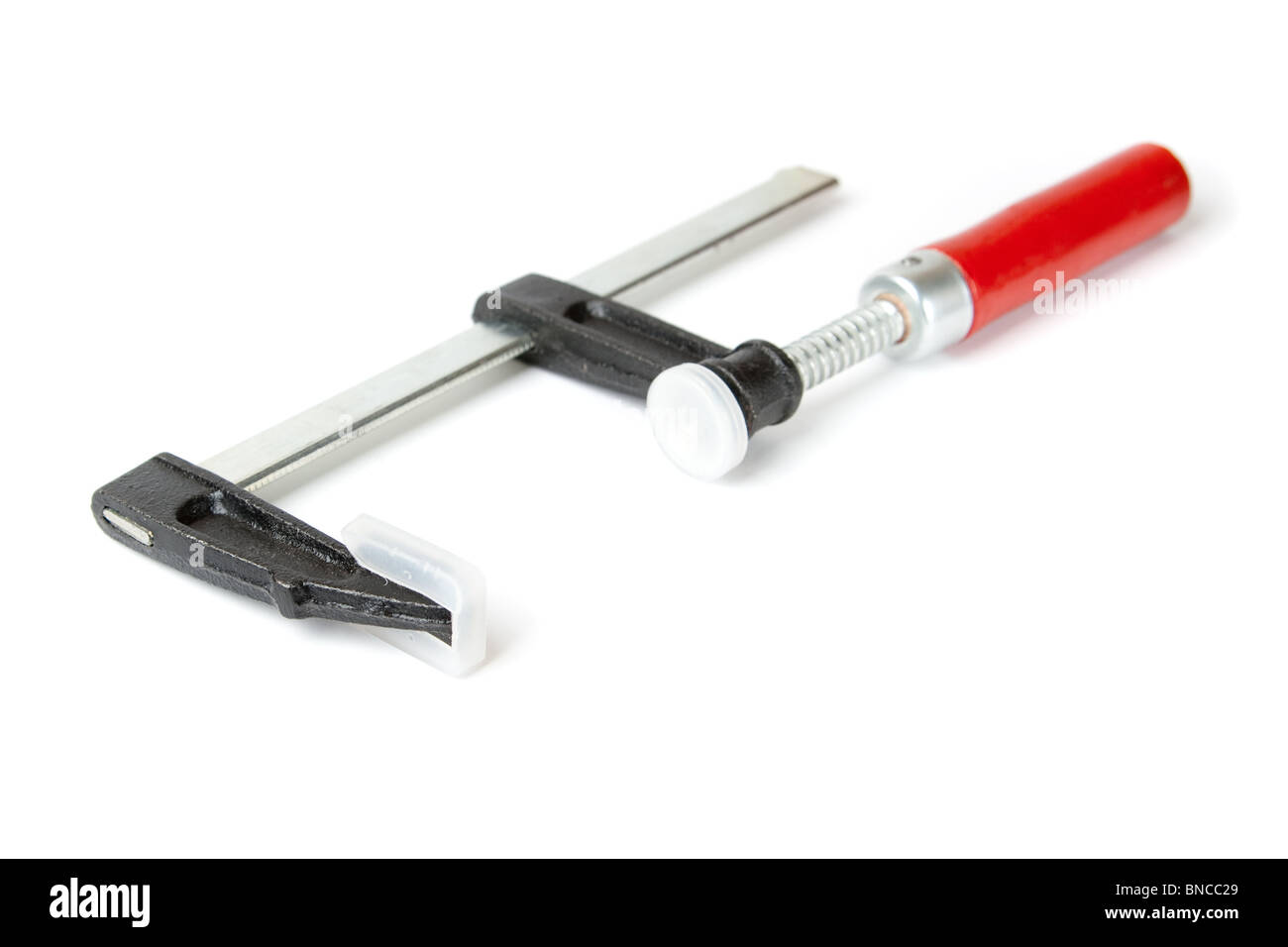 Adjustable bar clamp. Isolated on white Stock Photo Alamy