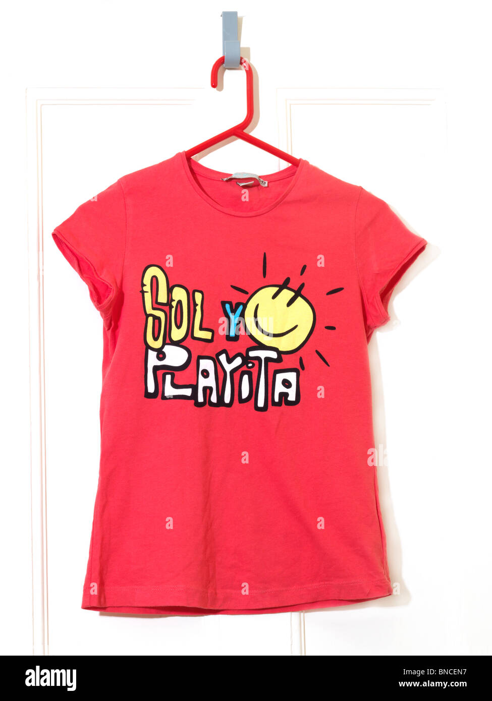 Womans Red TShirt Stock Photo Alamy