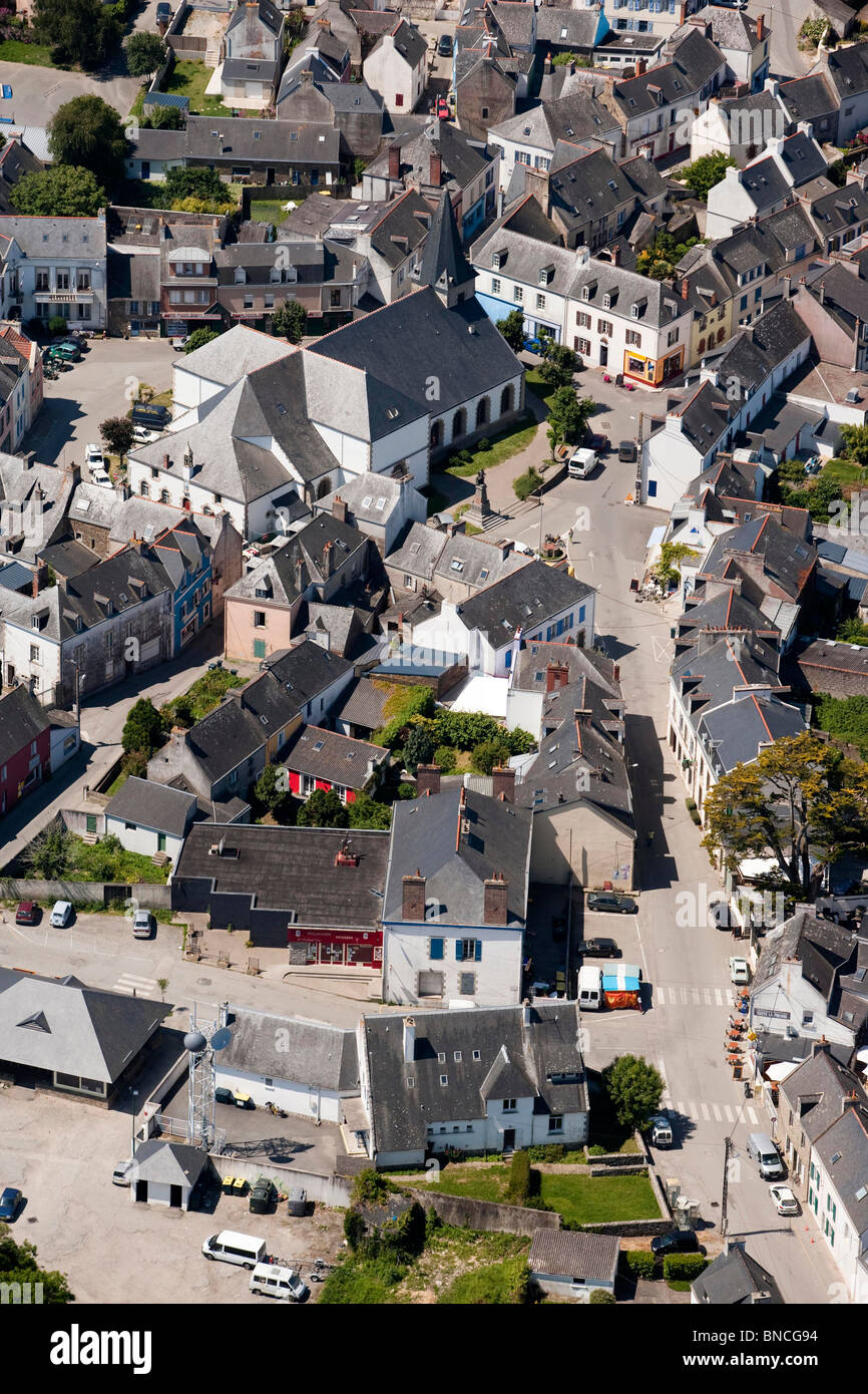 Village of the 'Ile de Groix' island Stock Photo