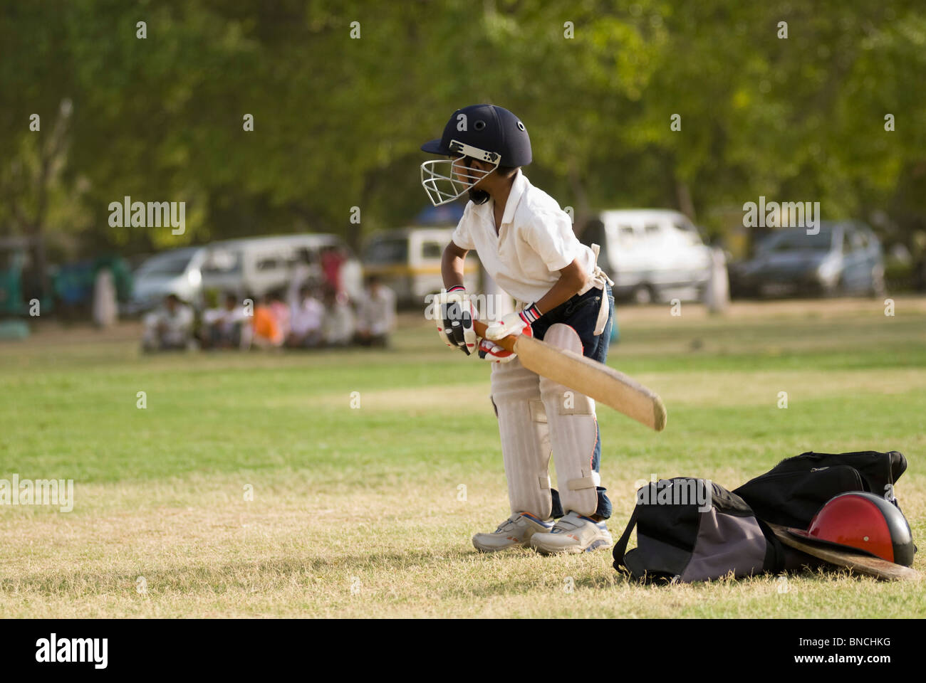 Cricket player full uniform hires stock photography and images Alamy