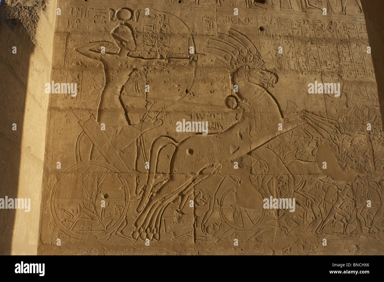 Battle of Kadesh. Relief. Ramesseum. Egypt. Stock Photo