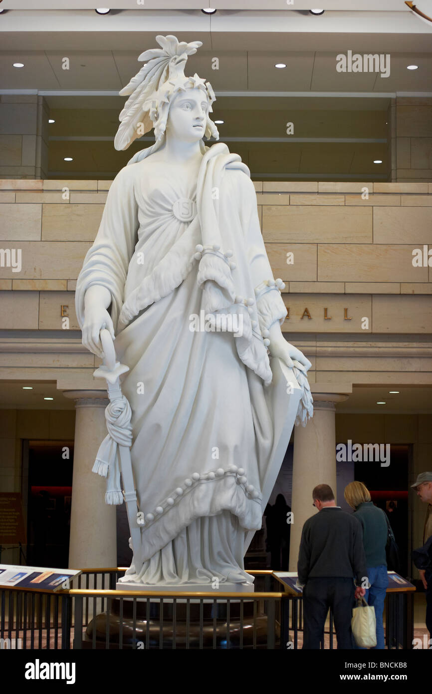The model for the Statue of Freedom, Thomas Crawford, 1858, atop the U