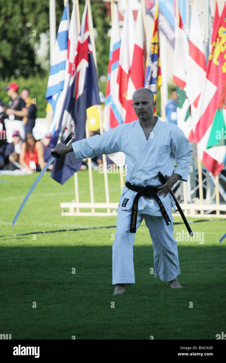 Karate Sword Dance at Opening Ceremony Natwest Island Games 2009 in