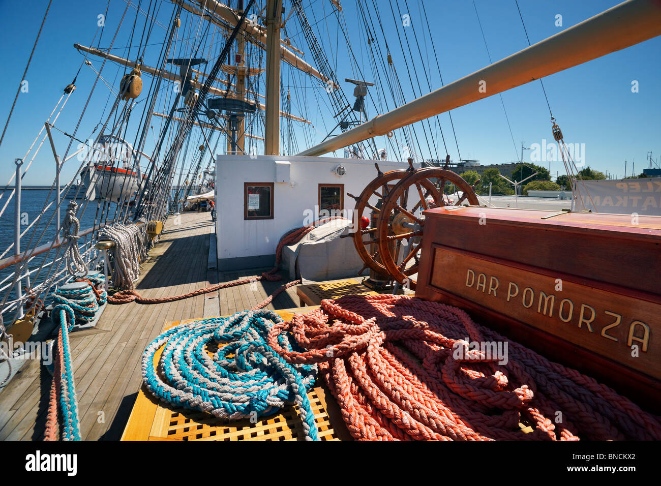 Sailing ship 'Dar Pomorza', Gdynia, Pomerania, Poland Stock Photo