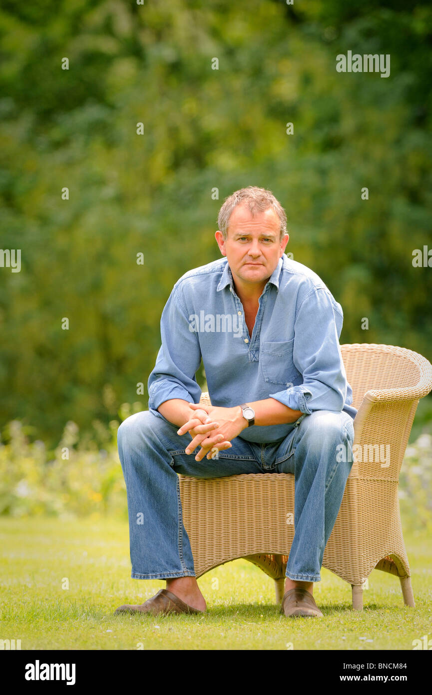 Actor Hugh Bonneville photographed on the South Downs in West Sussex near Chichester. Stock Photo