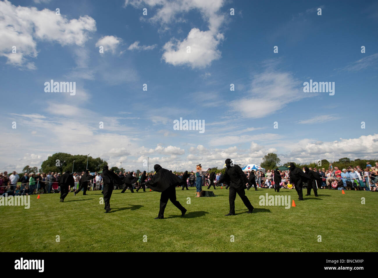 The Crow Dance at the village fair in Moulton, Cheshire. Stock Photo