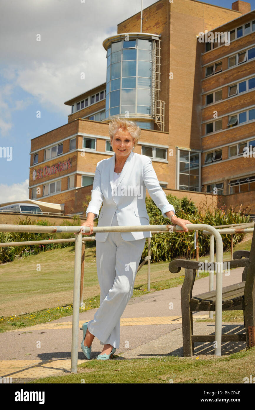 Celebrity Angela RIppon photographed at Blind Veterans UK on the south coast near Brighton. Stock Photo