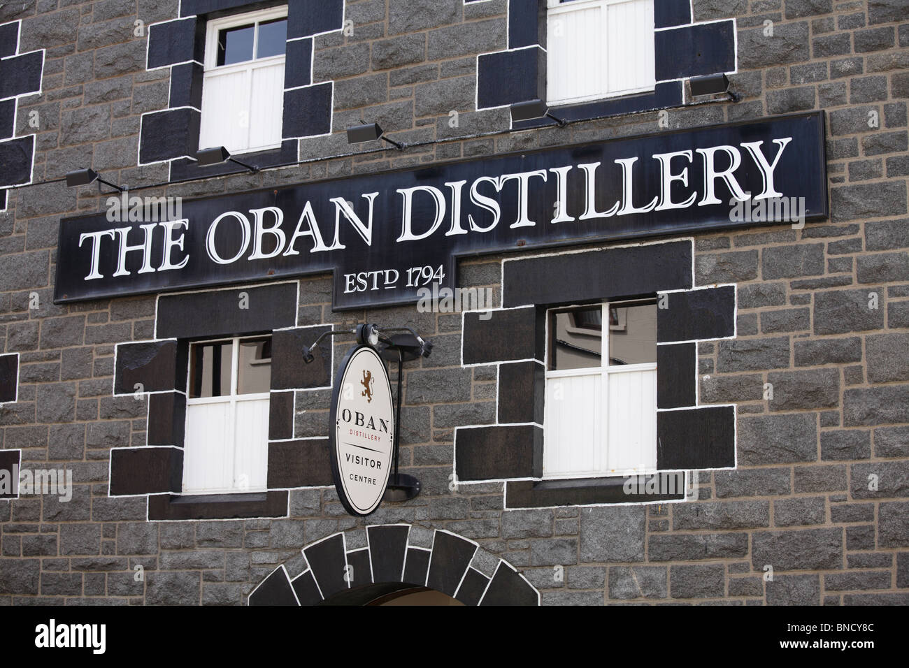 The Oban distillery visitor centre sign Stock Photo