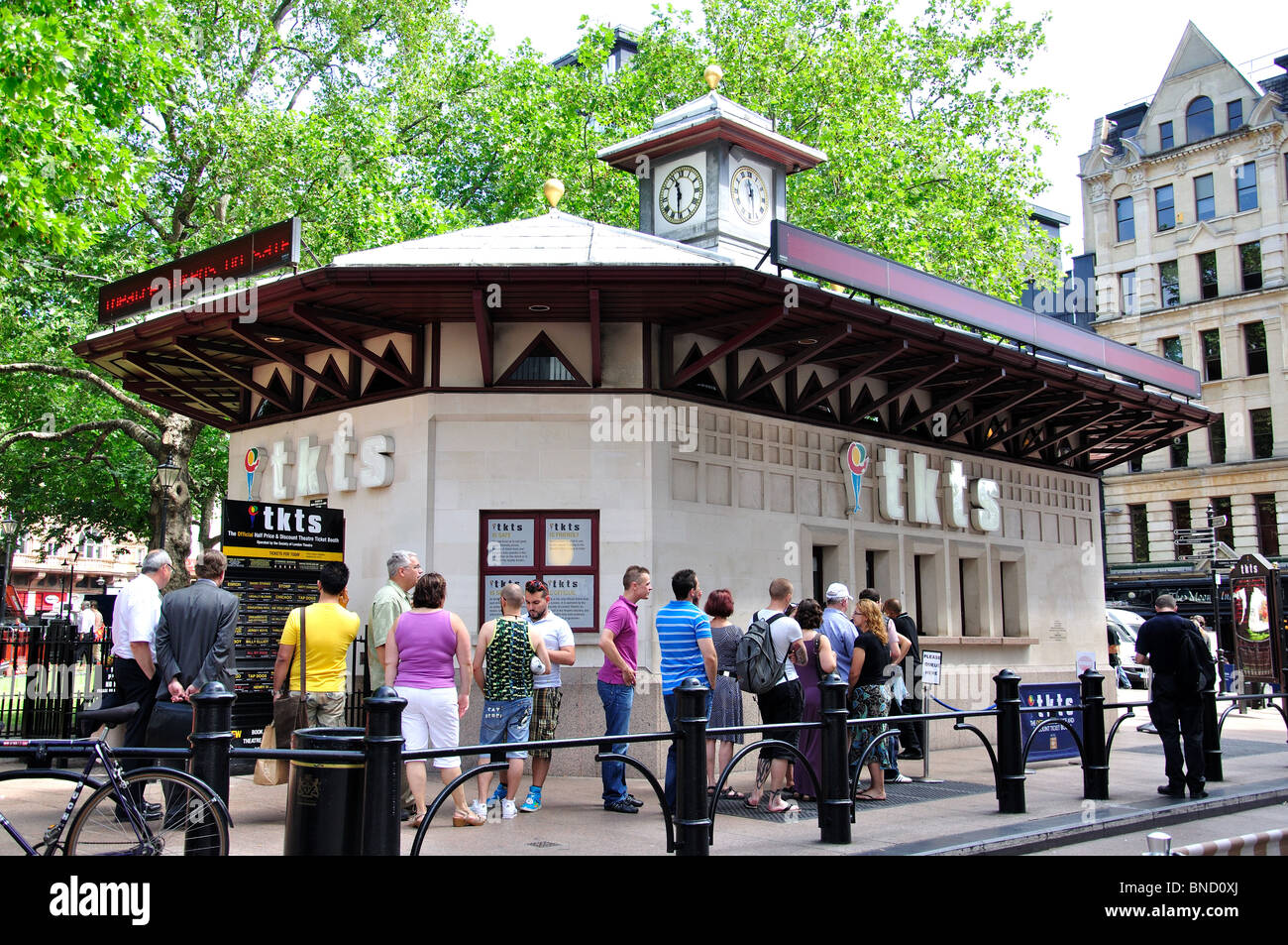 TKTS Ticket Booth, Clocktower Building, Leicester Square, West End, The City of Westminster, London, England, United Kingdom Stock Photo