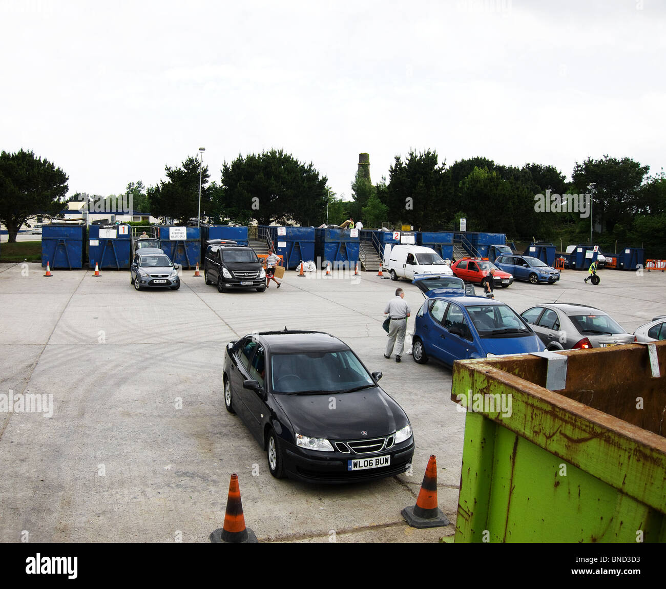 a local council run waste recycling center near redruth in cornwall, uk Stock Photo Alamy