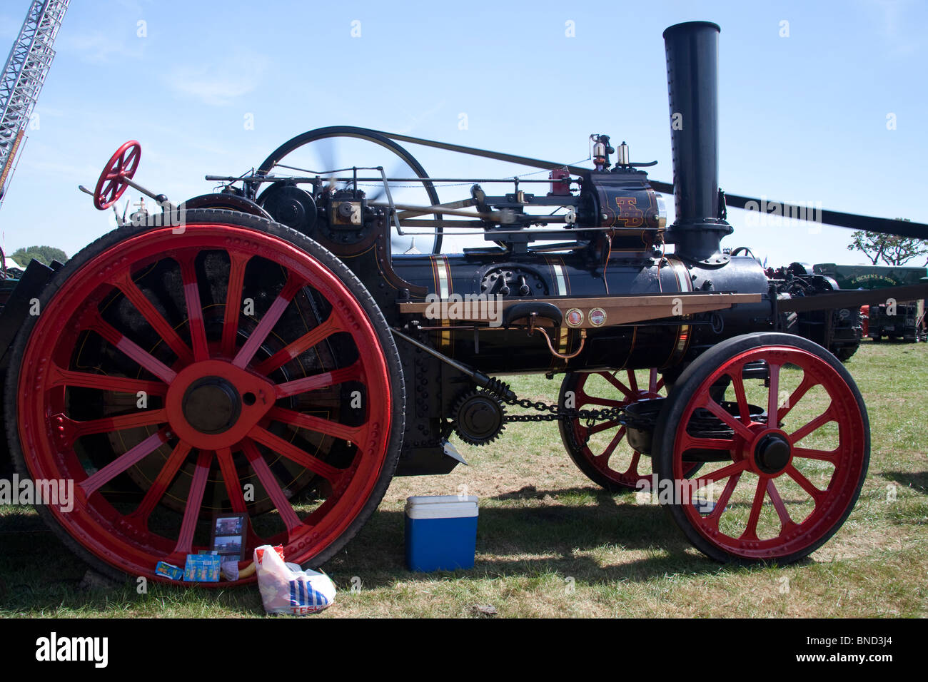 Vintage steam engine on display at Cheshire Show, Knutsford, England