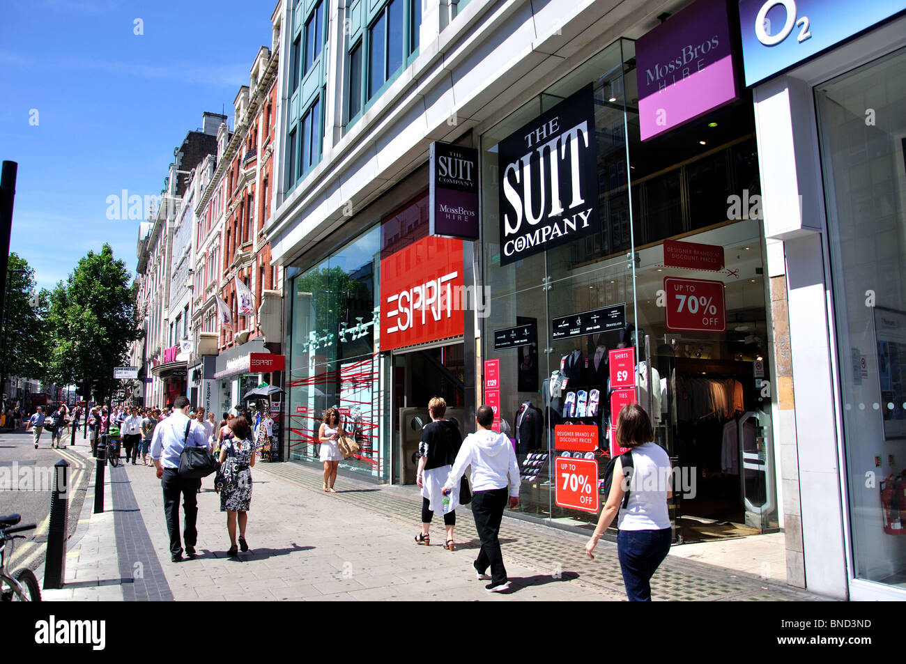 Shoppers in Oxford Street, City of Westminster, London, England, United Kingdom Stock Photo