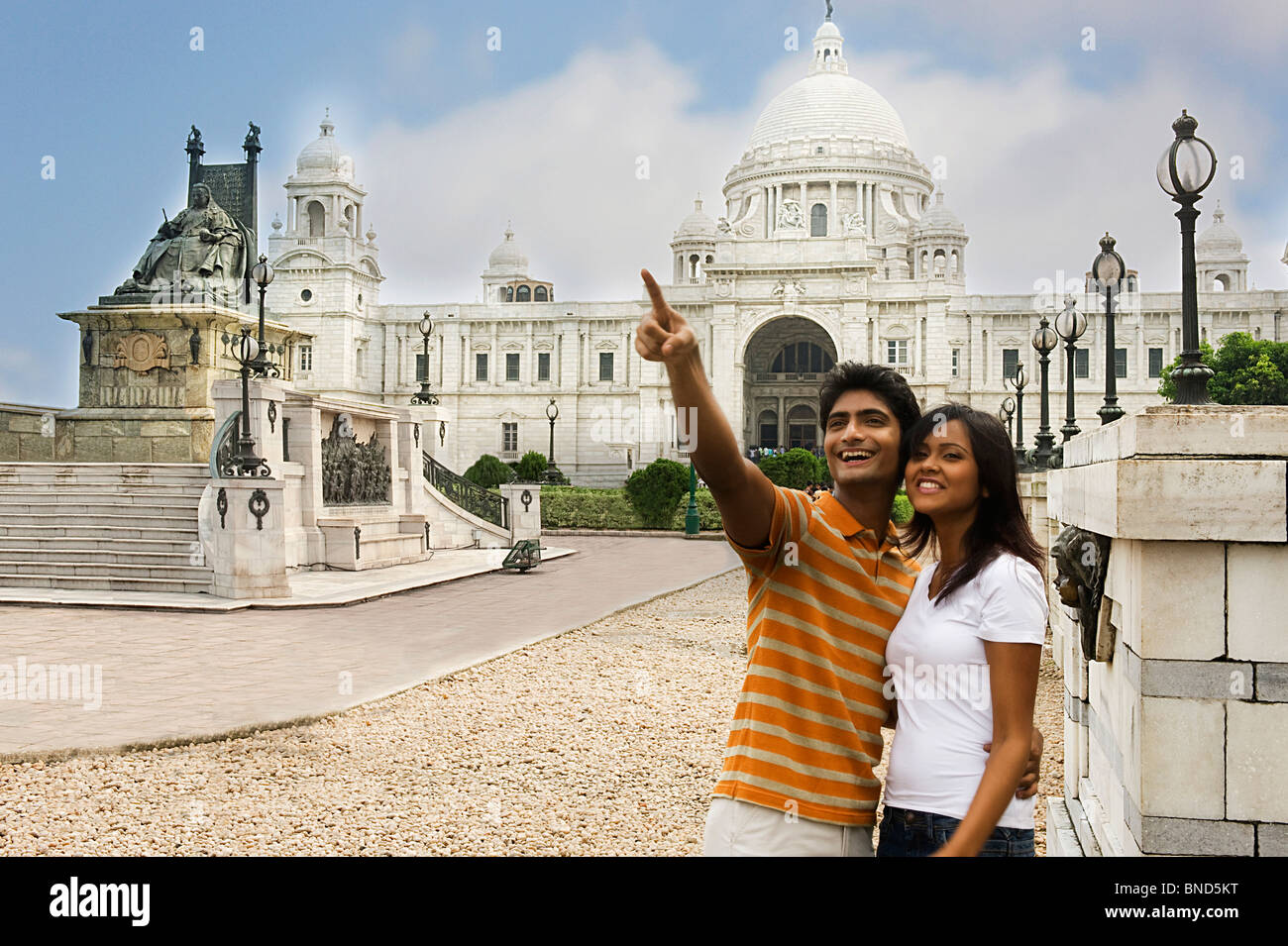 Tourists at a memorial, Victoria Memorial, Kolkata, West Bengal, India Stock Photo