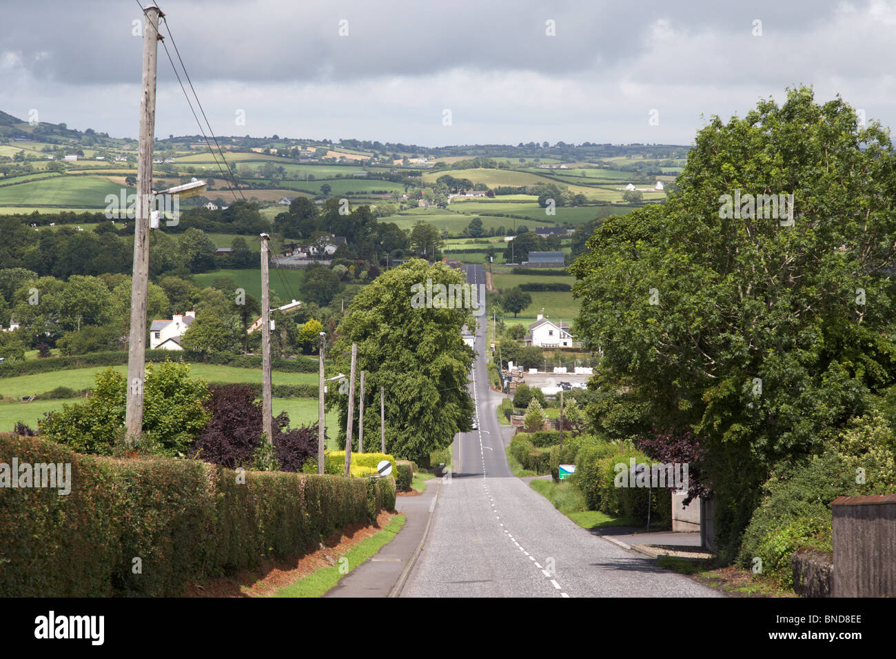 steep road to banbridge in Rathfriland county down northern ireland uk