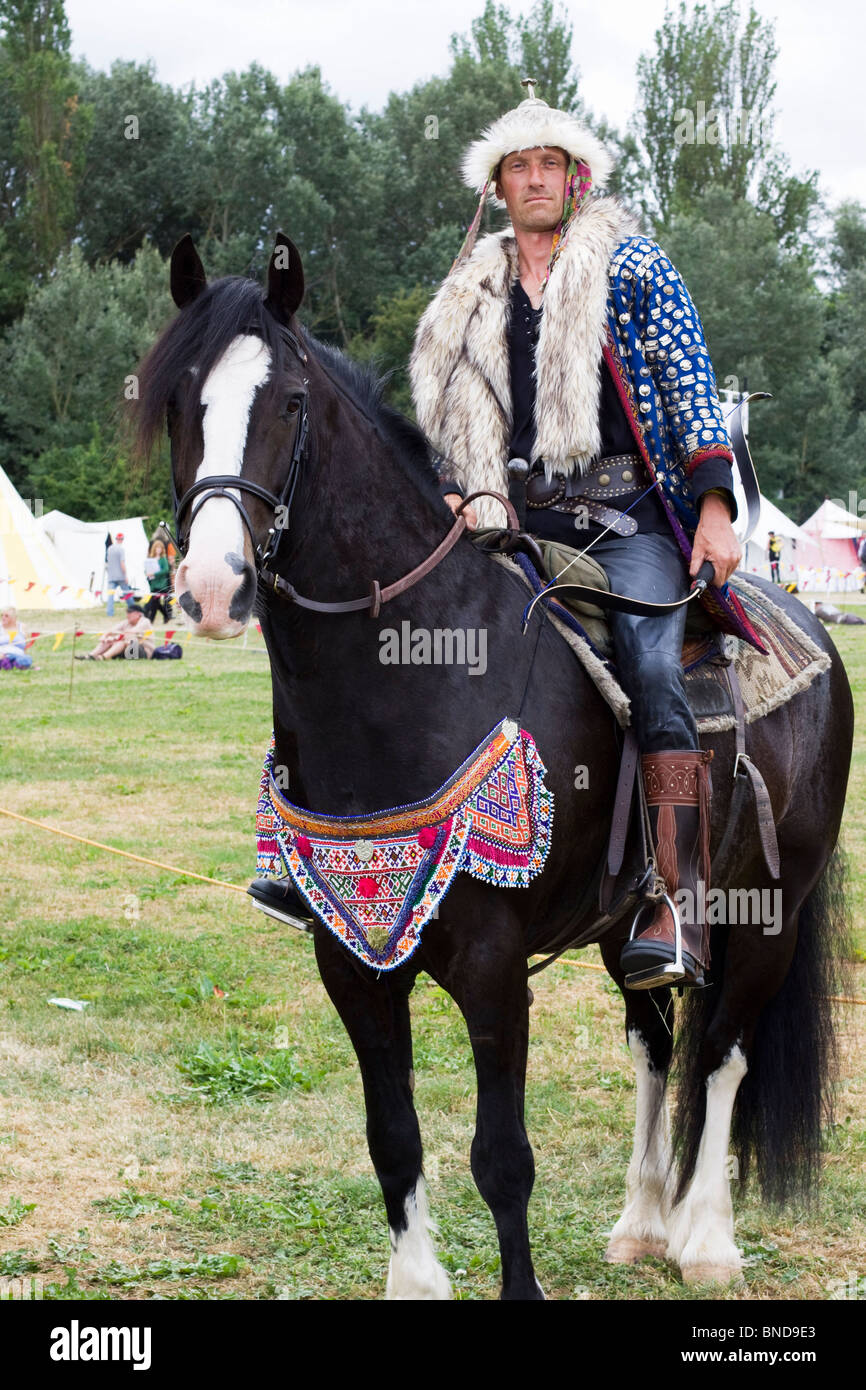 Mongolian Cavalry at the Battle of Tewksbury Stock Photo