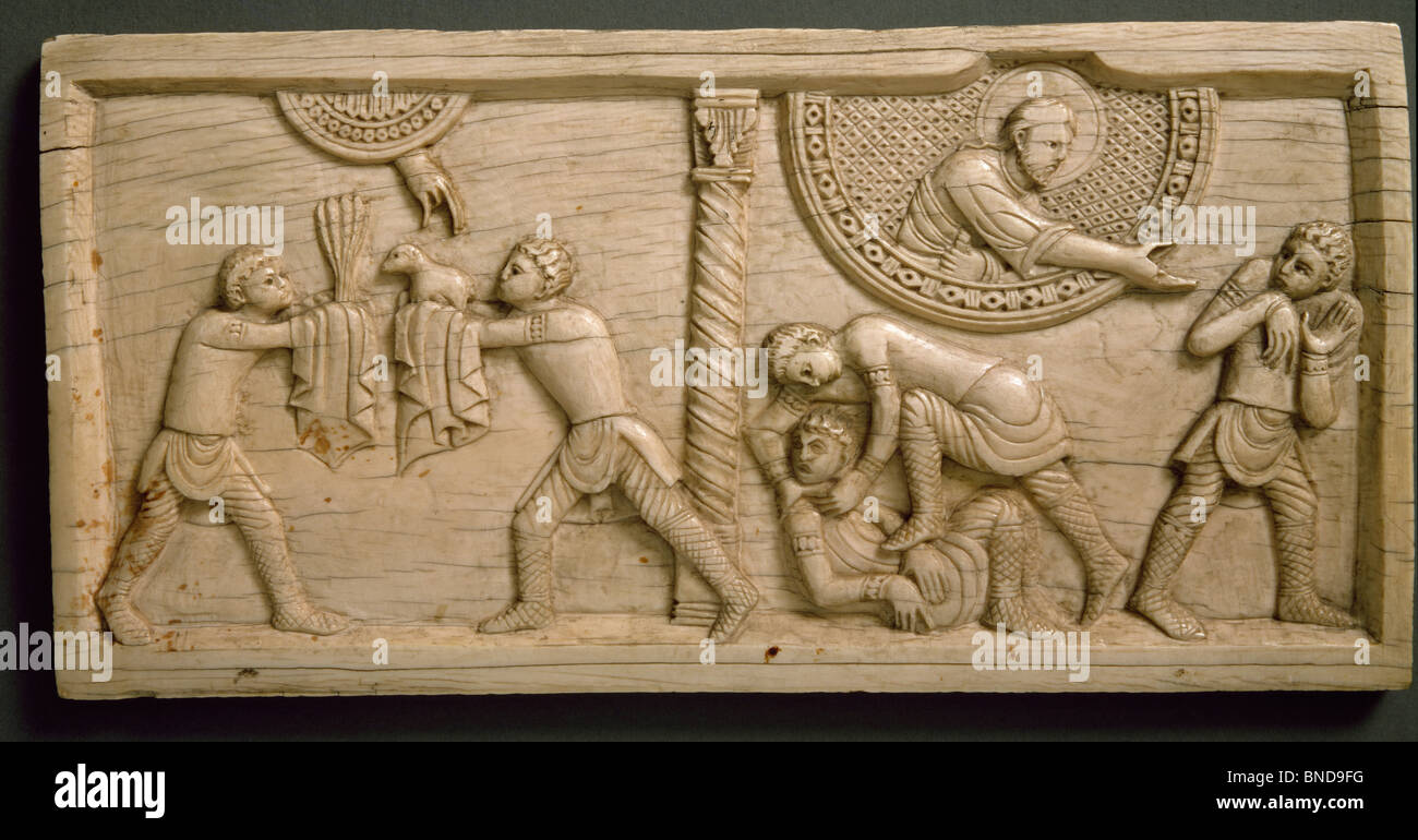 Ivory of Salerno, relief Stock Photo