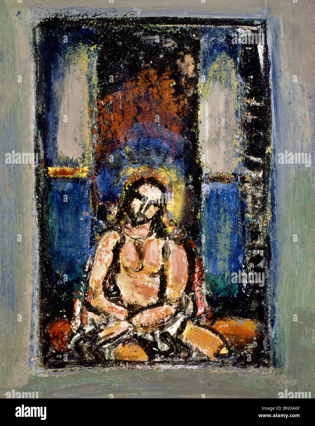 The Passion: Flagellation by Georges Rouault, (1871-1958) Stock Photo