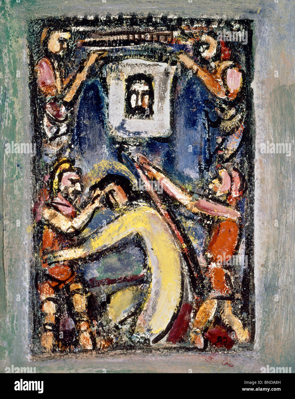 Carrying of Cross Under Veil of Veronica by Georges Rouault, (1871-1958), USA, Texas, Private Collection Stock Photo