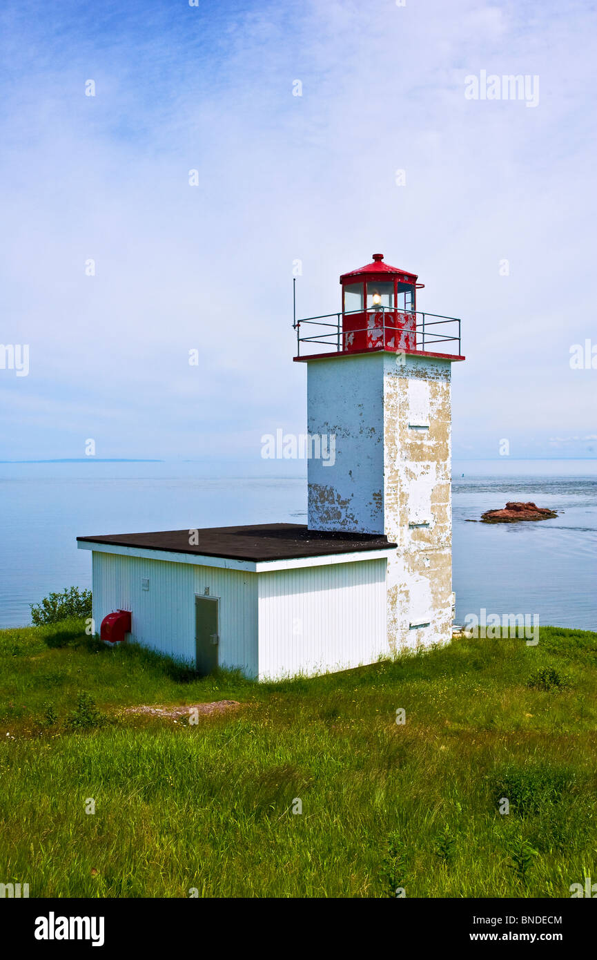 The lighthouse at Quaco Head Stock Photo