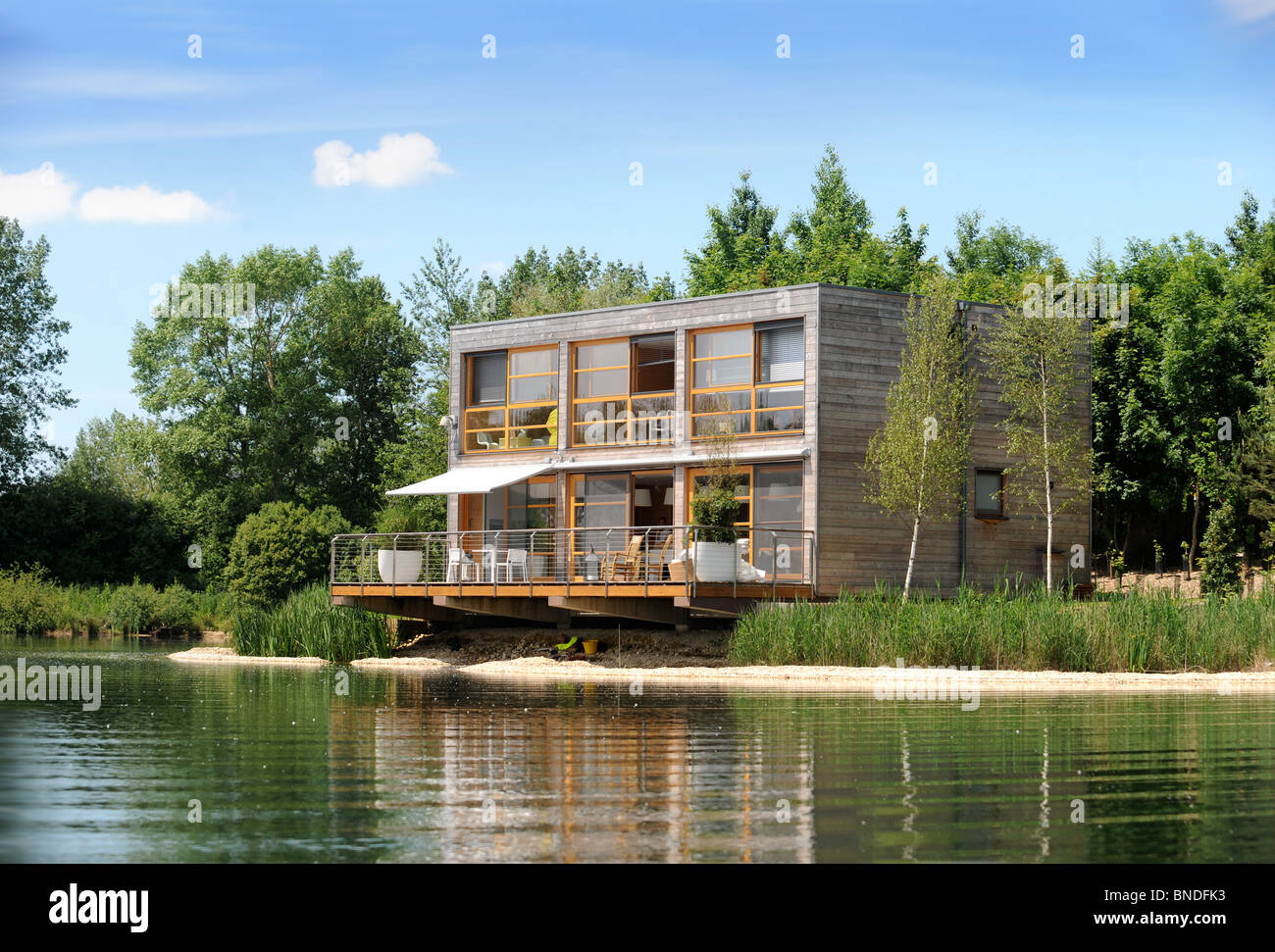 The 'Second home' development The Lakes By Yoo near Cirencester, Gloucestershire UK Stock Photo